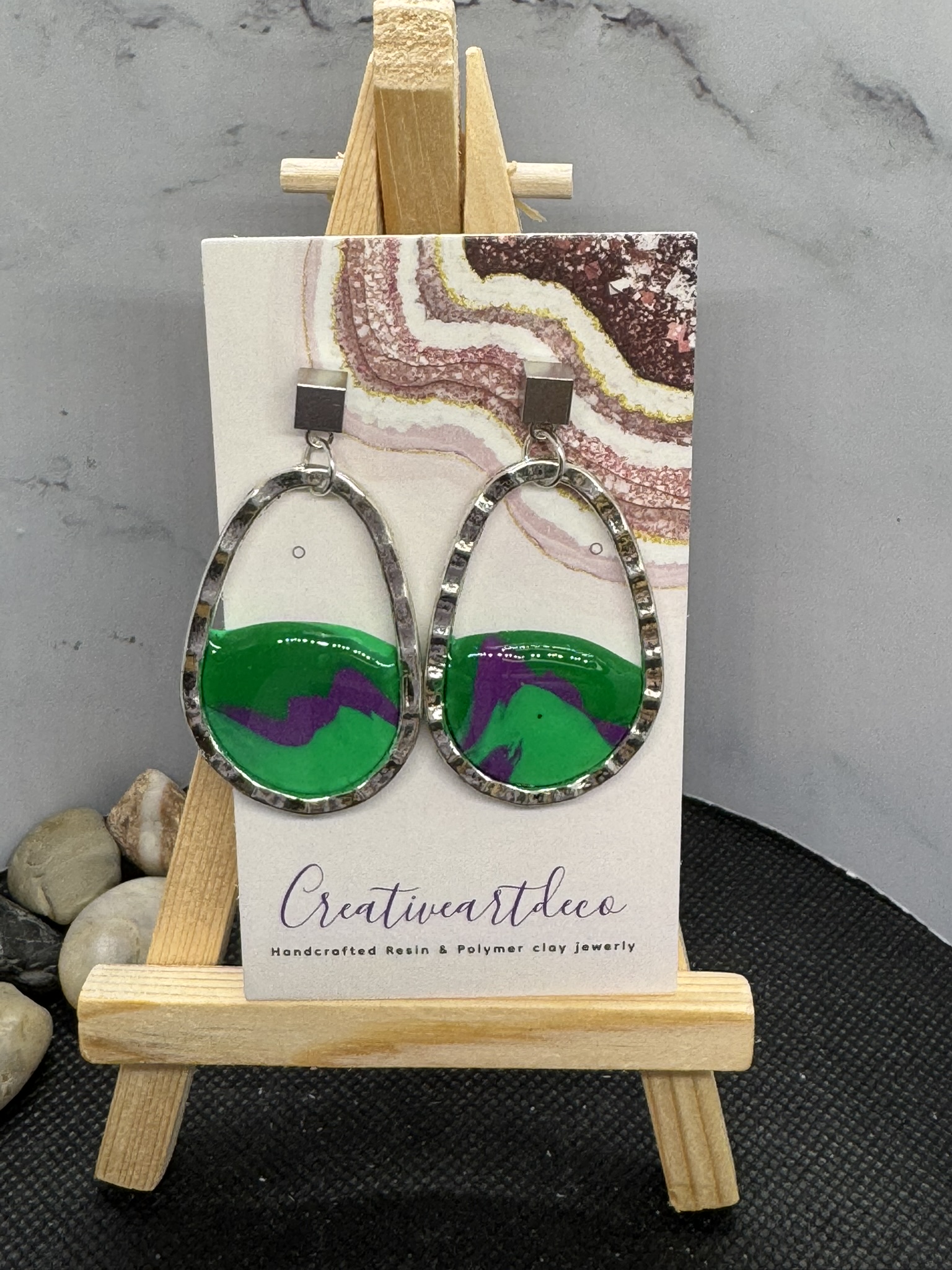 Oval Silver Dangles