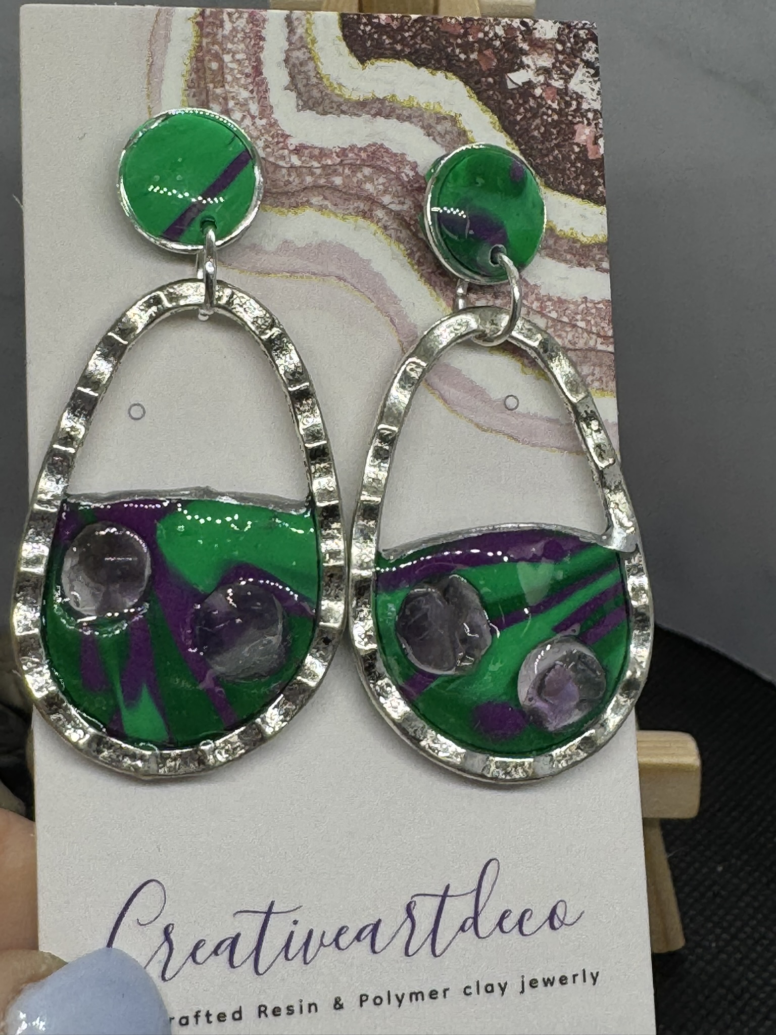 Bohemian Style Clay and Resin Dangles