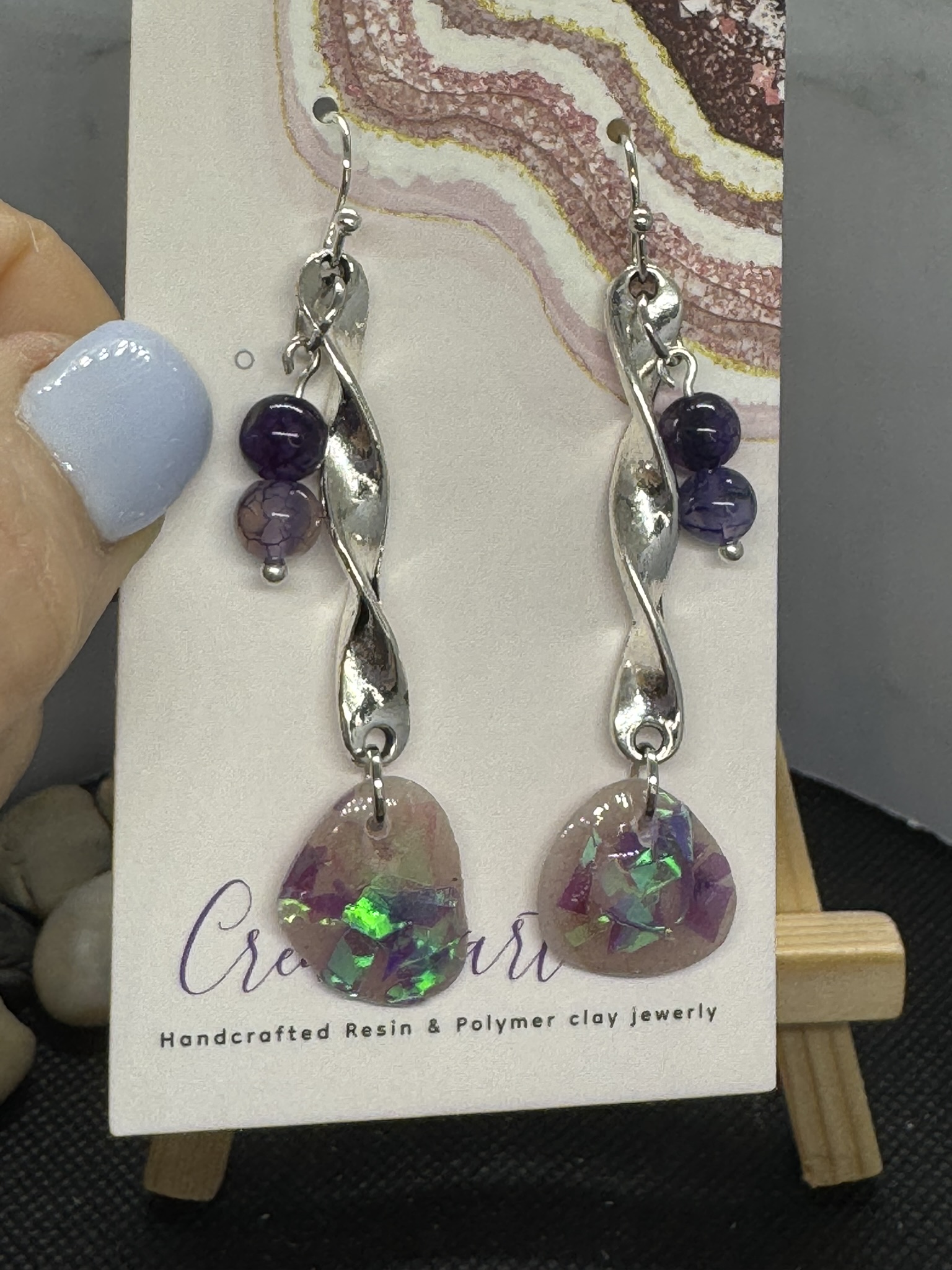 Drop Dangle with Amethyst 