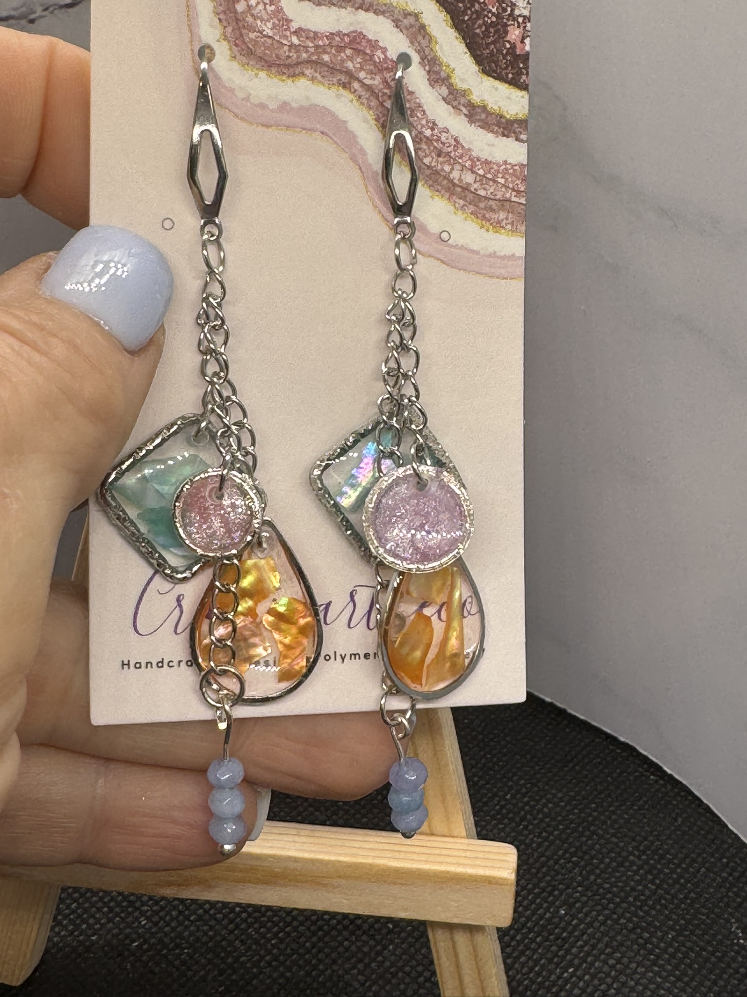 Handcrafted Gemstone Drop Earrings