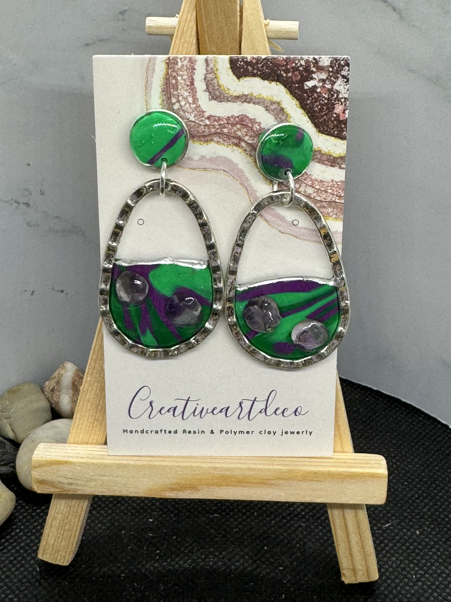 Bohemian Style Clay and Resin Dangles