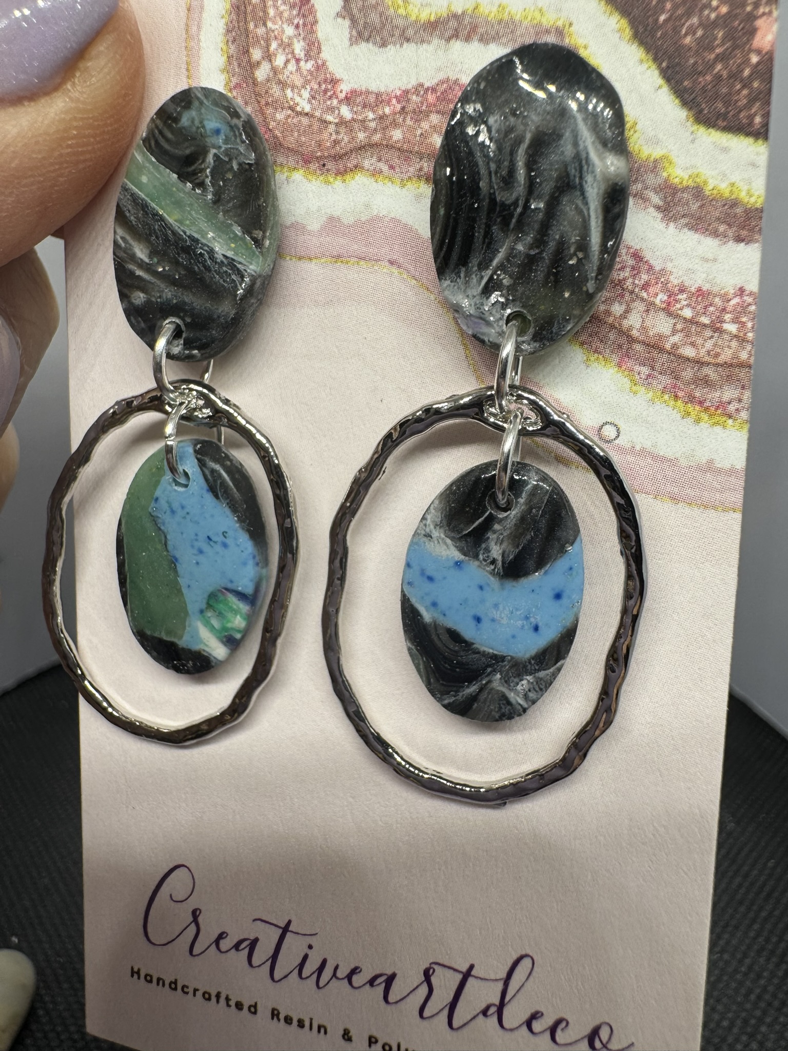 Faux Clay Dangle Earrings