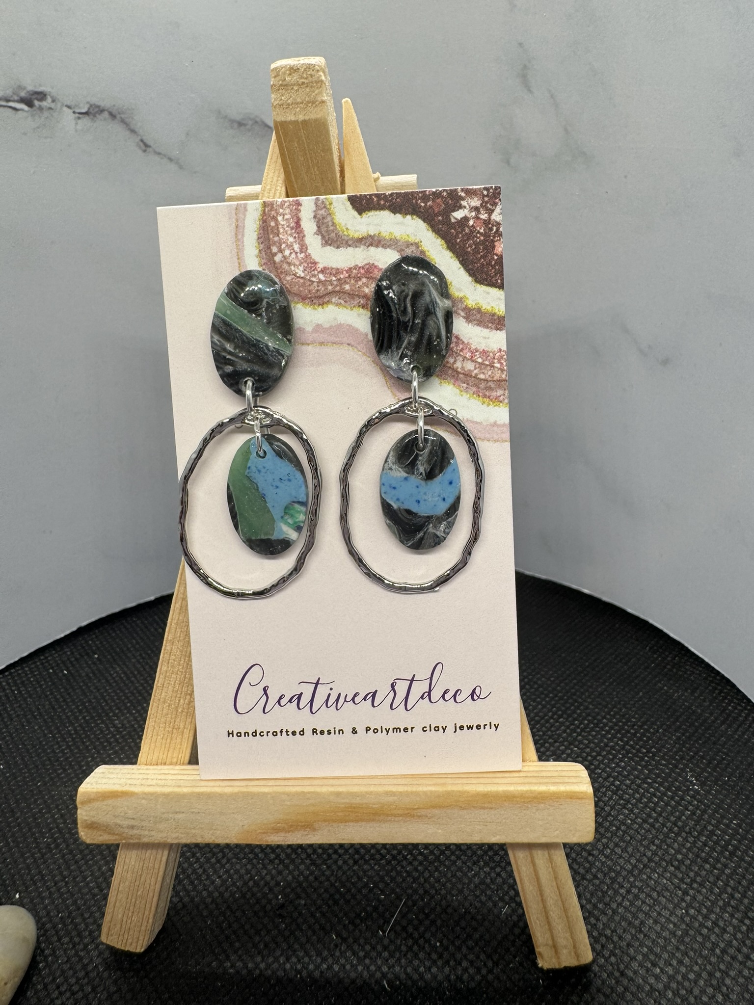 Faux Clay Dangle Earrings