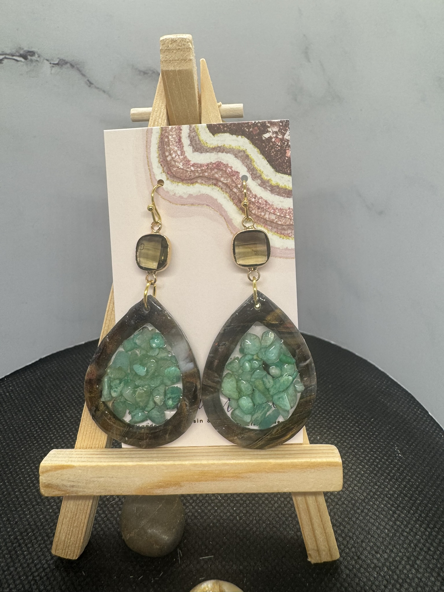 Aventurine Teardrop Earrings