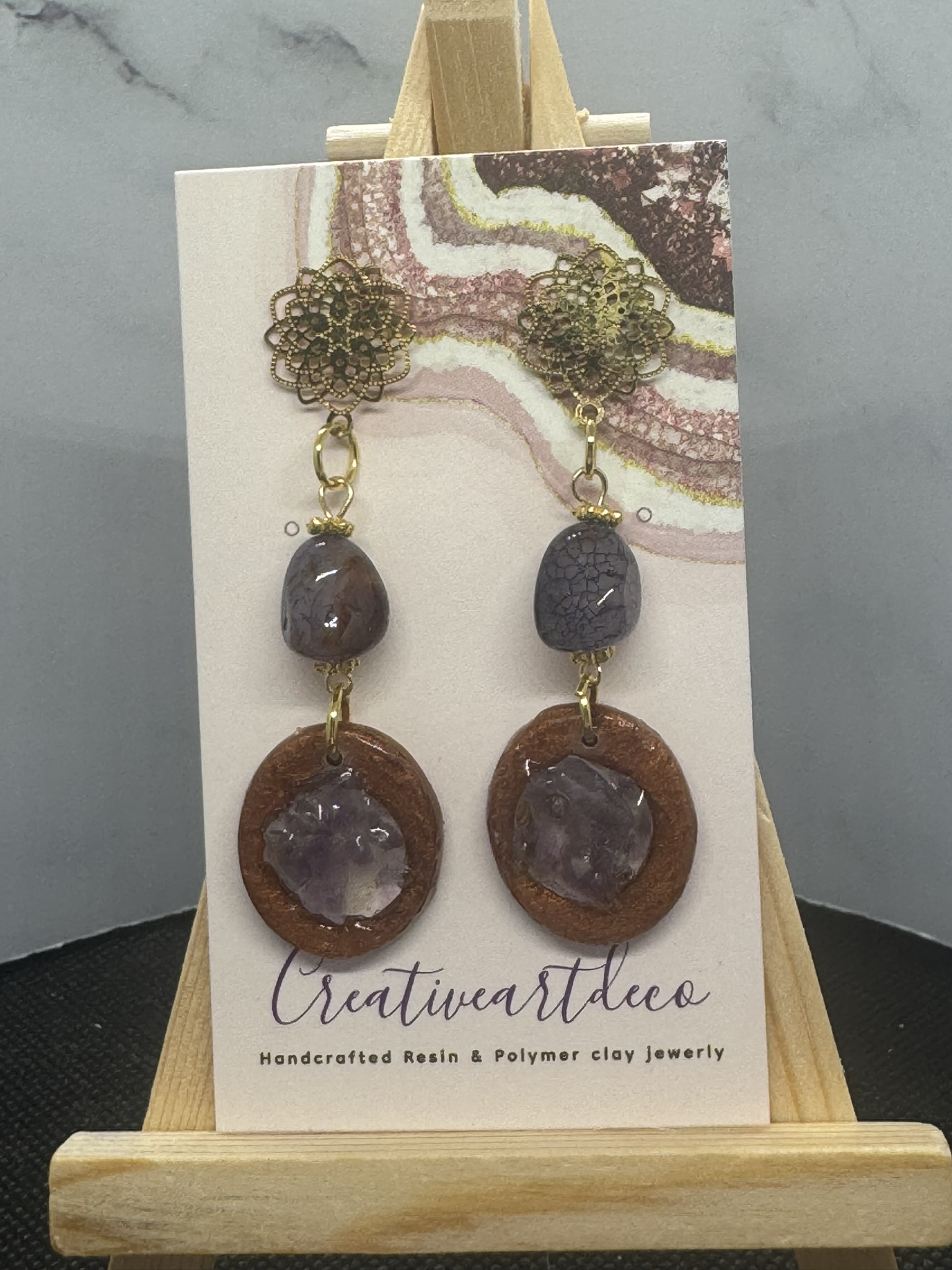 Amethyst and Purple Gemstone Bead
