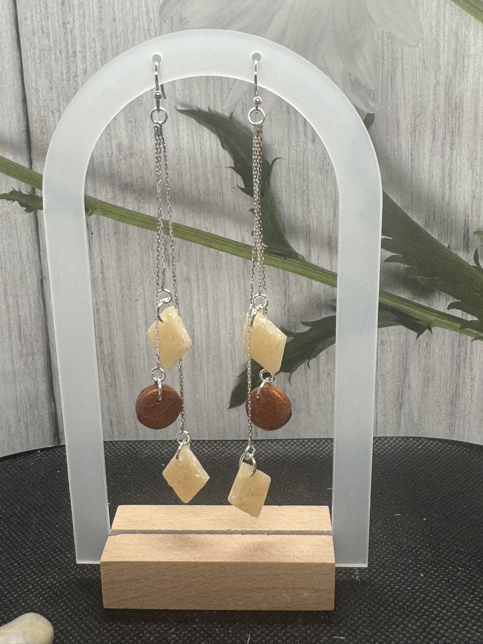 Faux Opal Duster Earrings