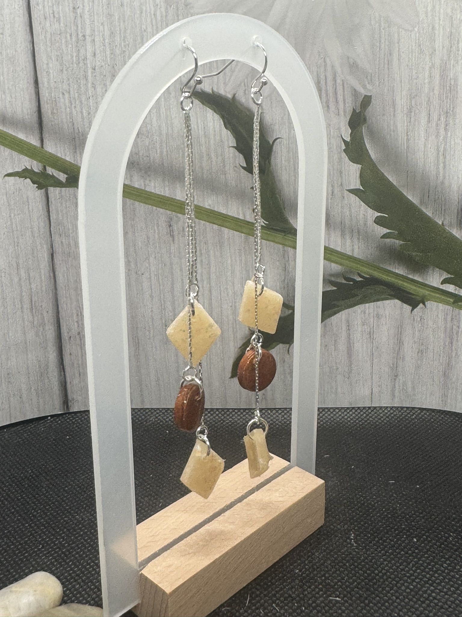 Faux Opal Duster Earrings