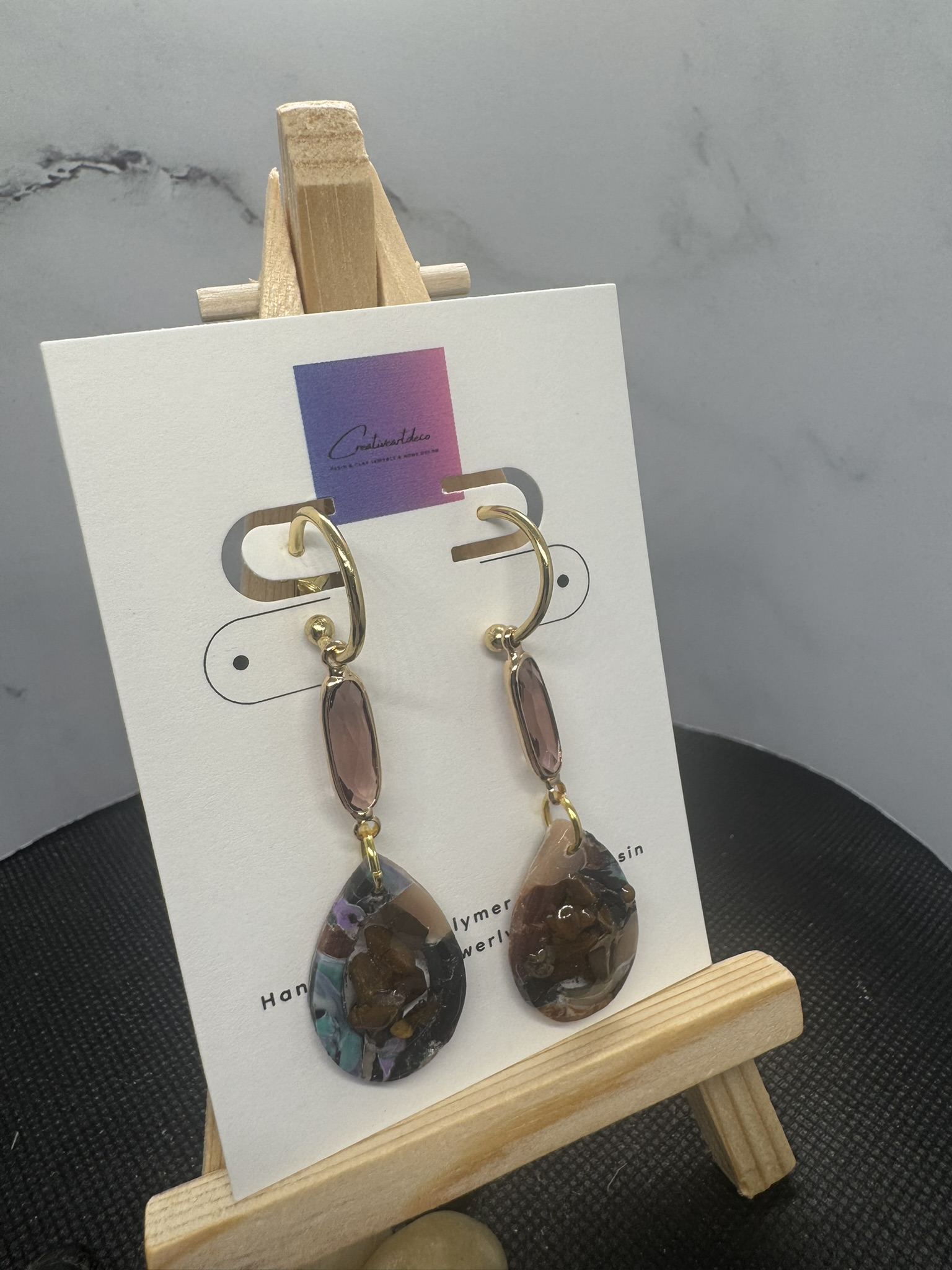 Tiger Eye and Glass Bead Dangles