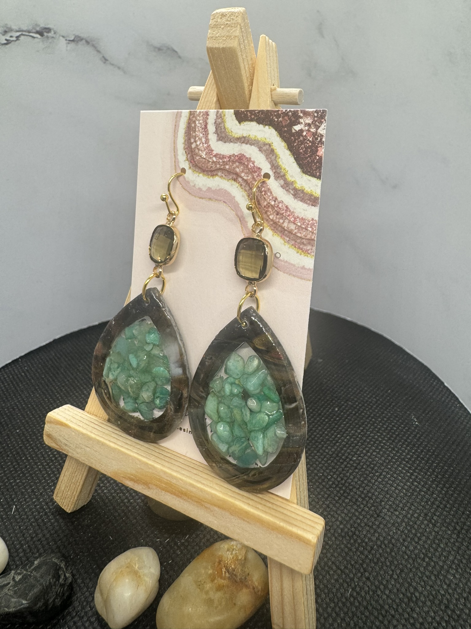 Aventurine Teardrop Earrings