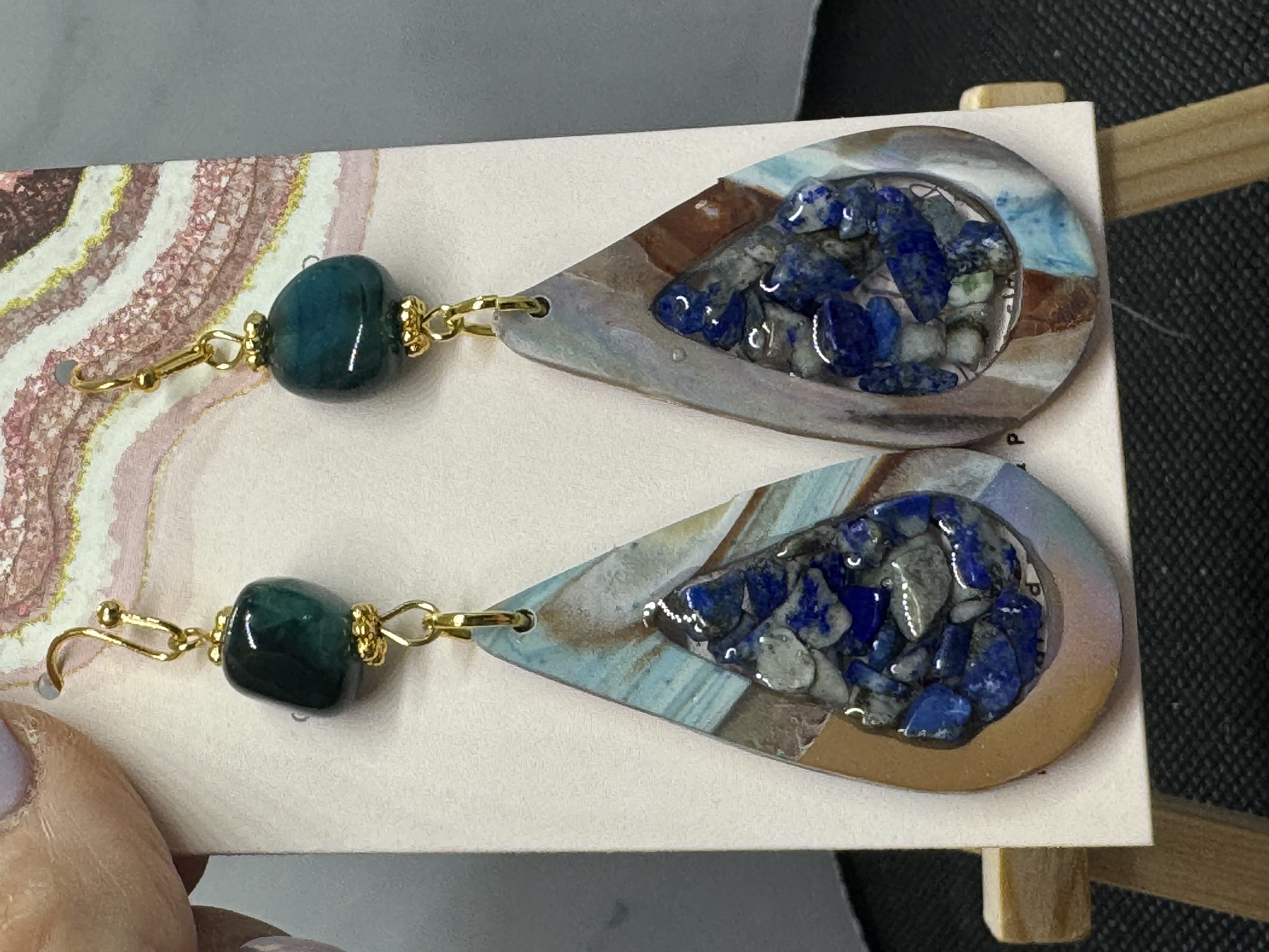 Handcrafted Teardrop Gemstone Earrings