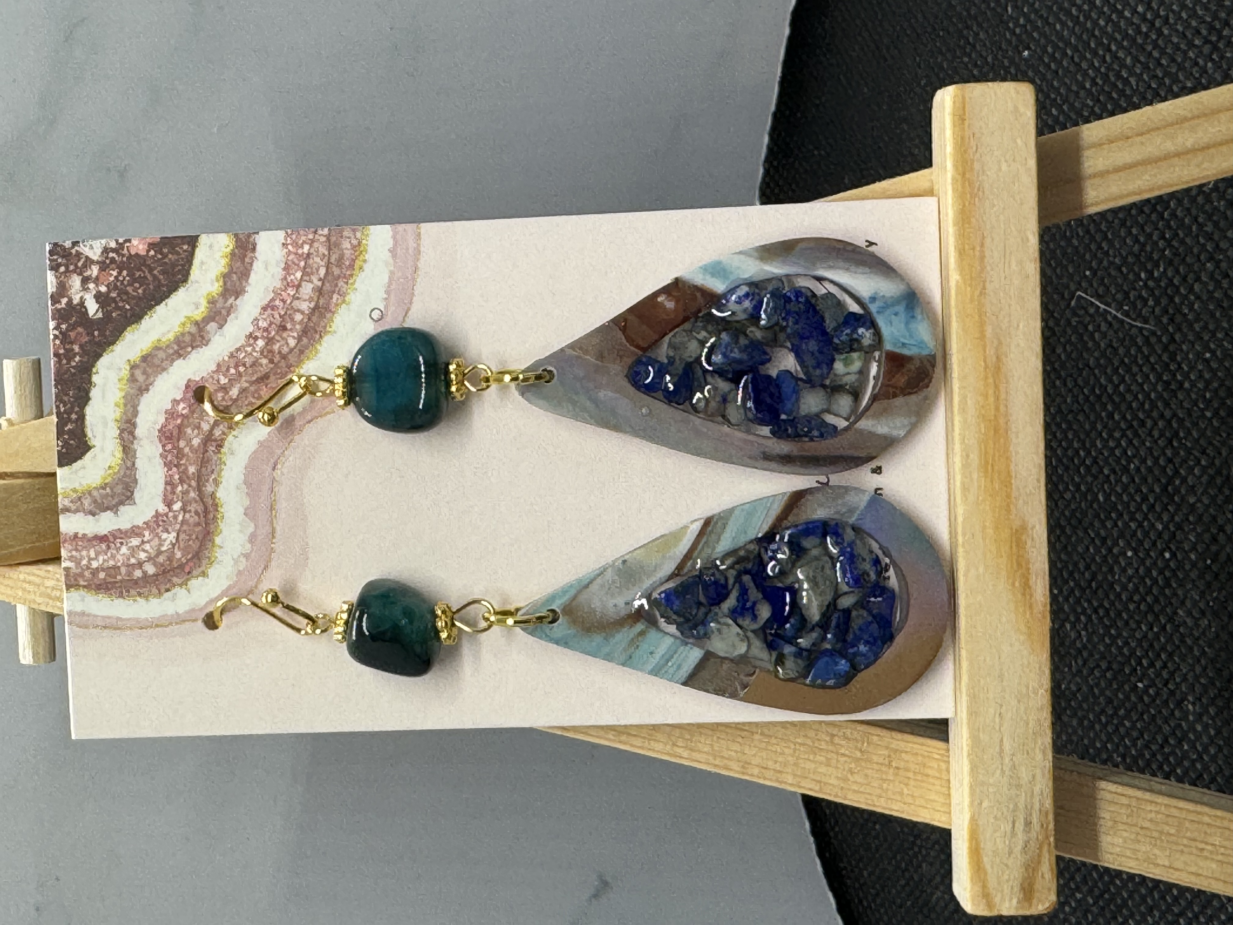 Handcrafted Teardrop Gemstone Earrings