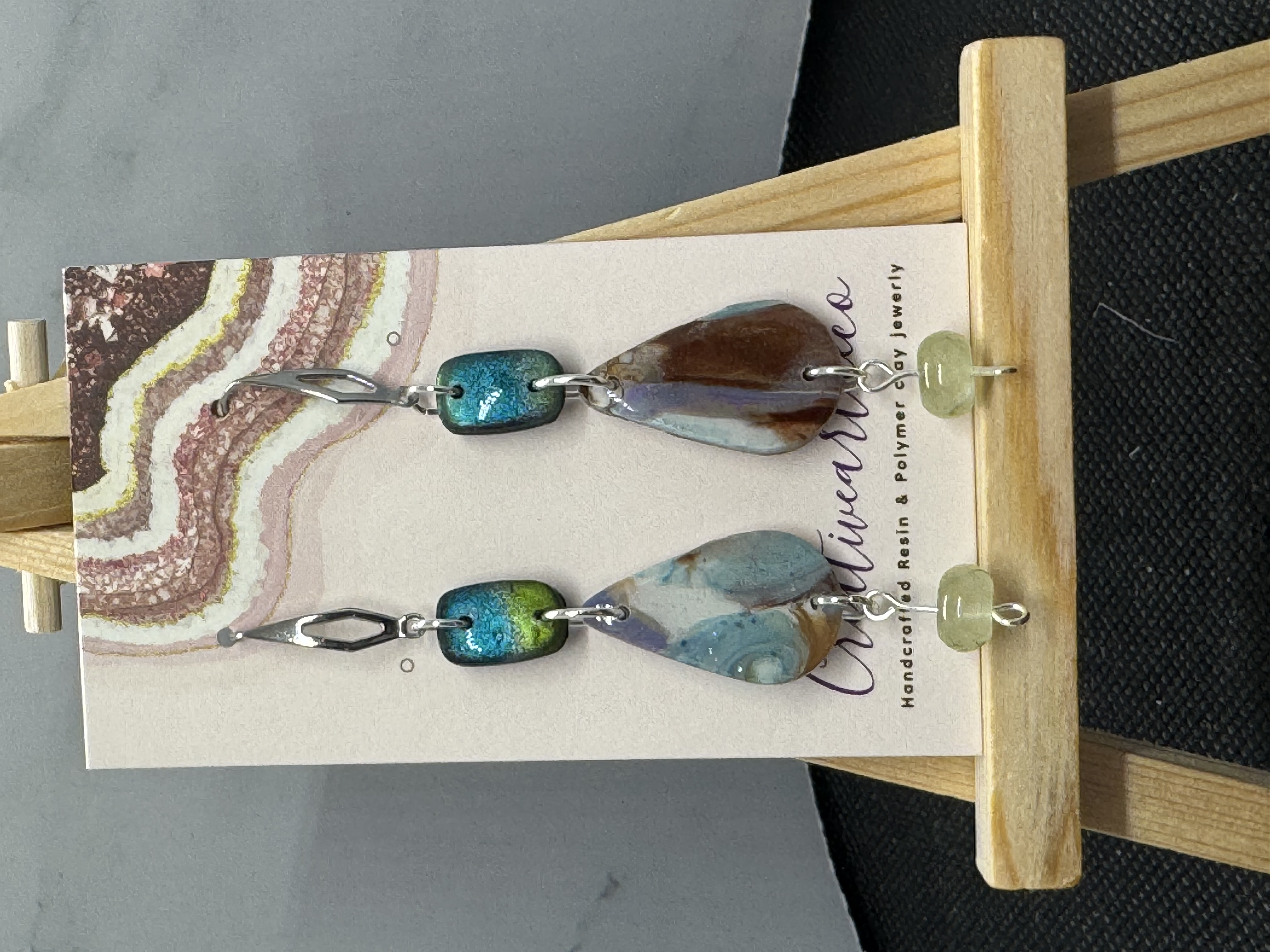 Handcrafted Mixed Dangle Earrings