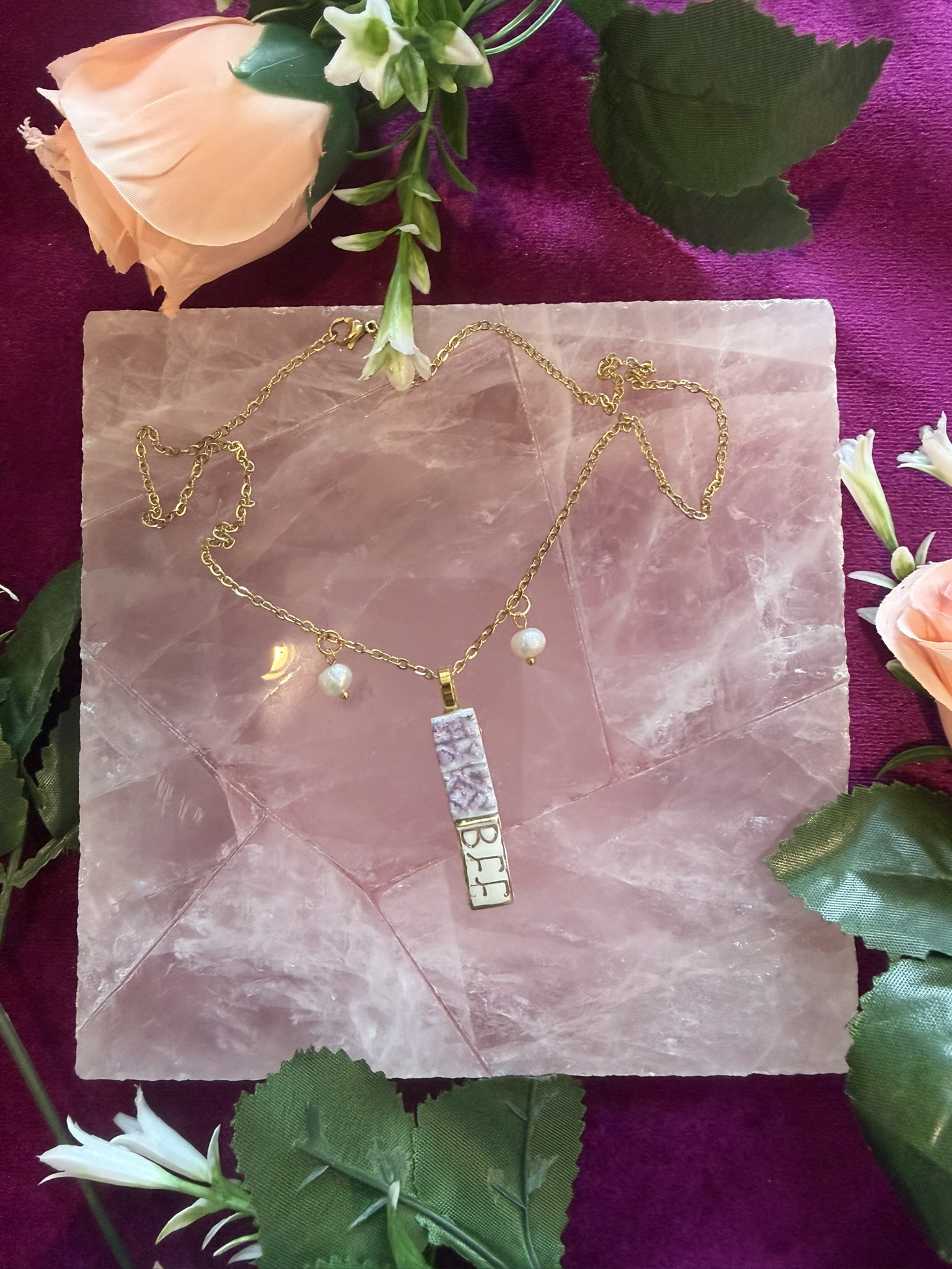 BFF and Fresh Water Pearl Necklace