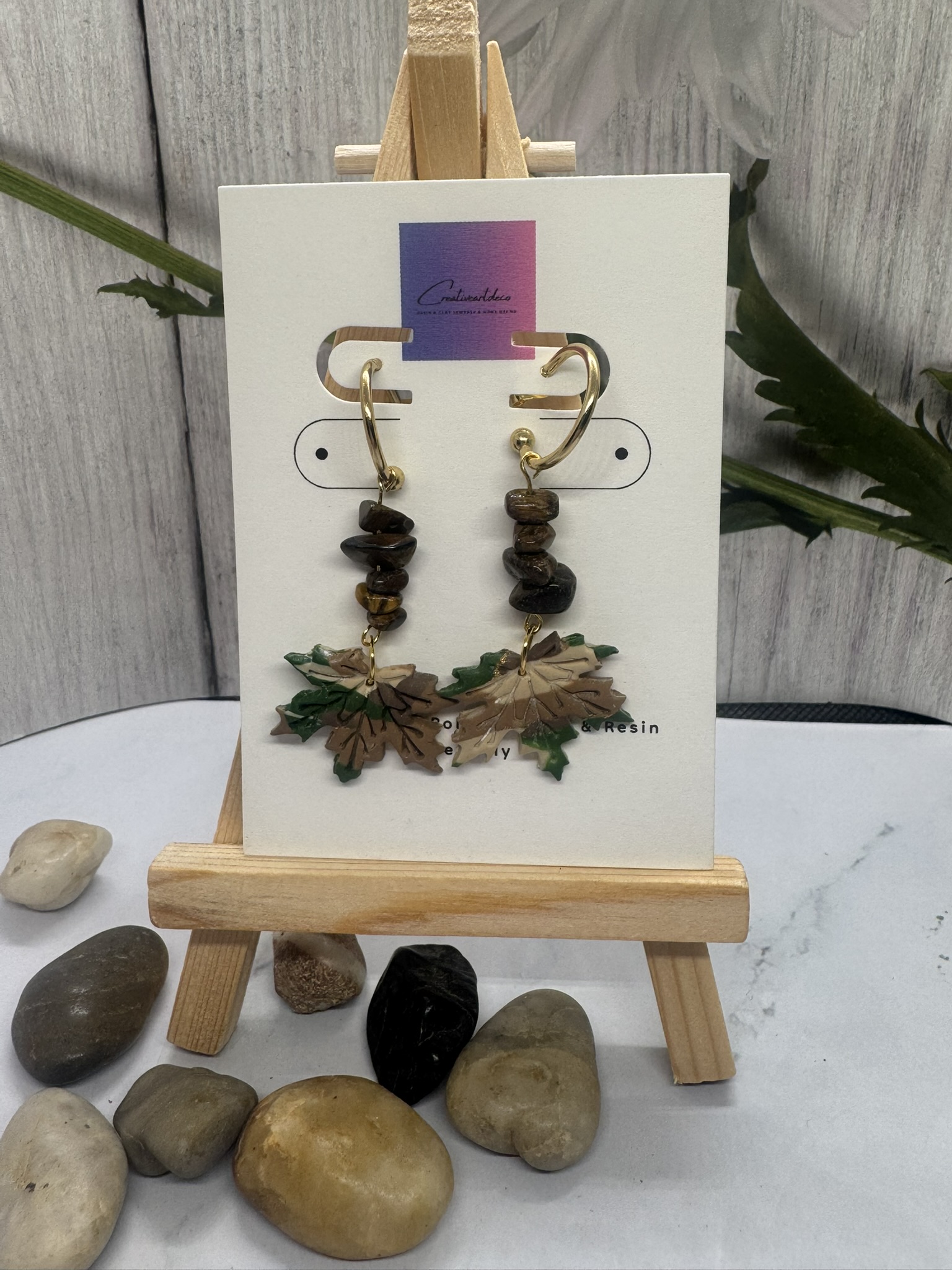 Maple Leaf Camo Inspired Earrings
