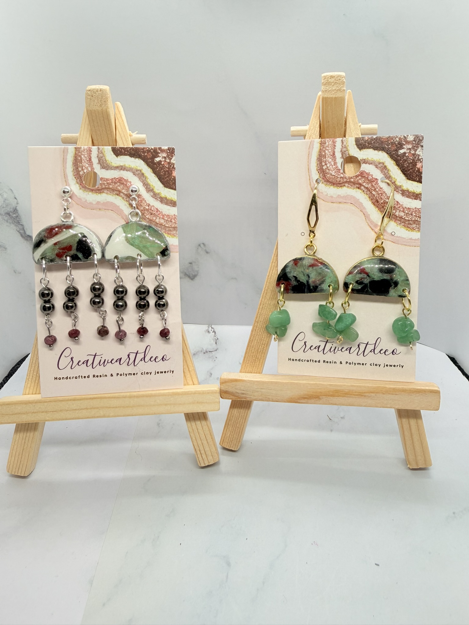 Christmas Half Arch Gemstone Dangles