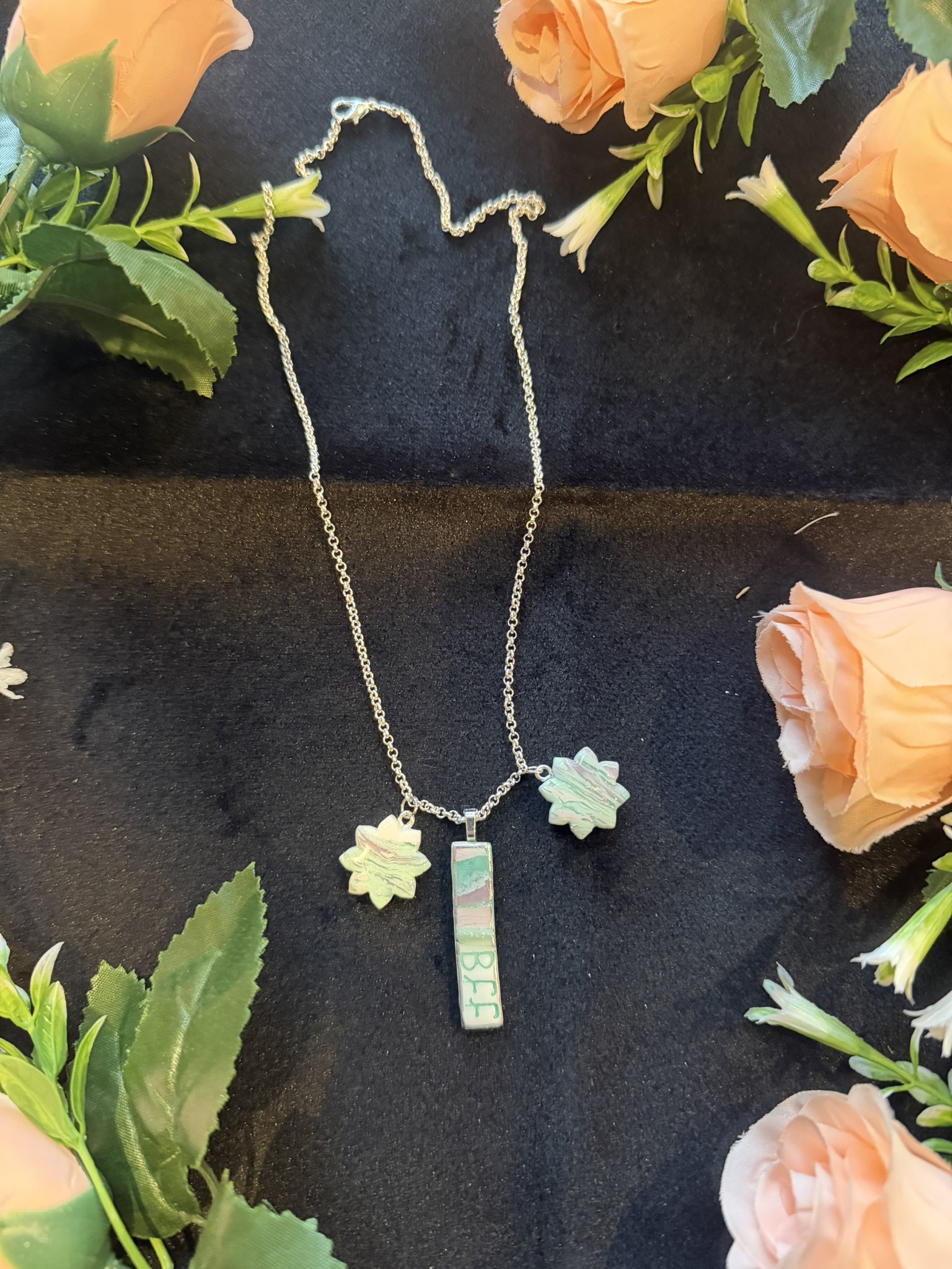 BFF Floral Charm Necklace