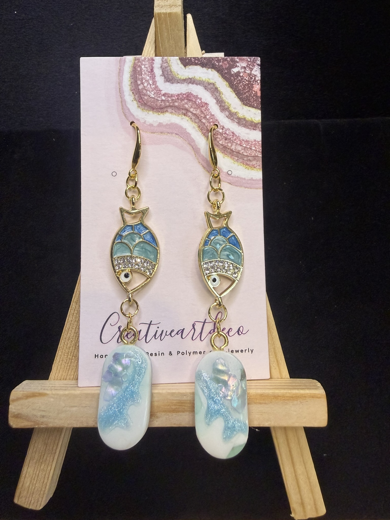 Ocean-Inspired Fish Drop Earrings