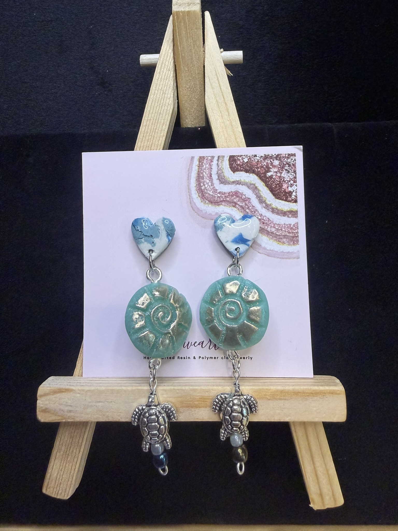 Ceramic Flower Dangle Earrings