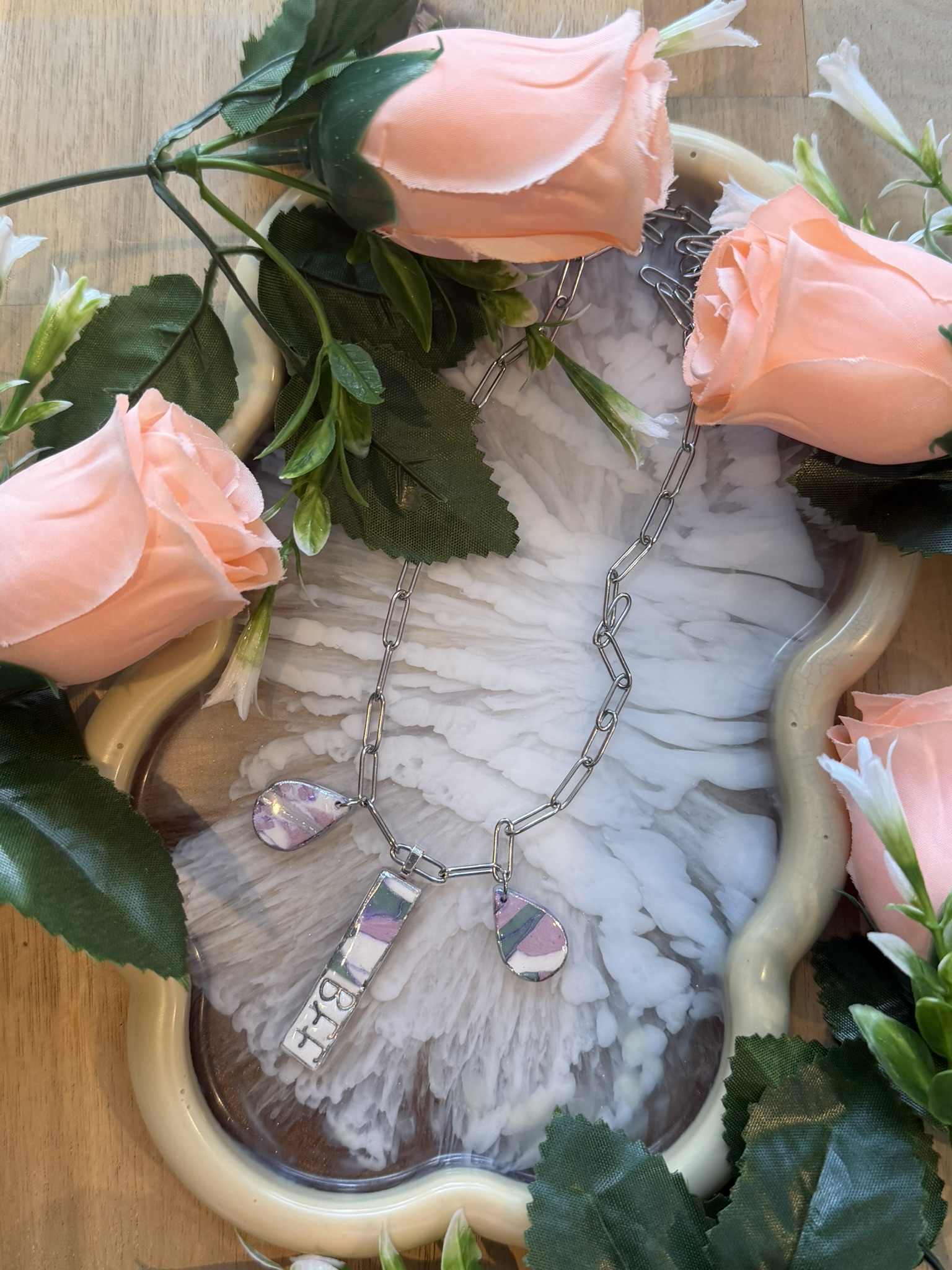 Pinks and Teals BFF Necklace