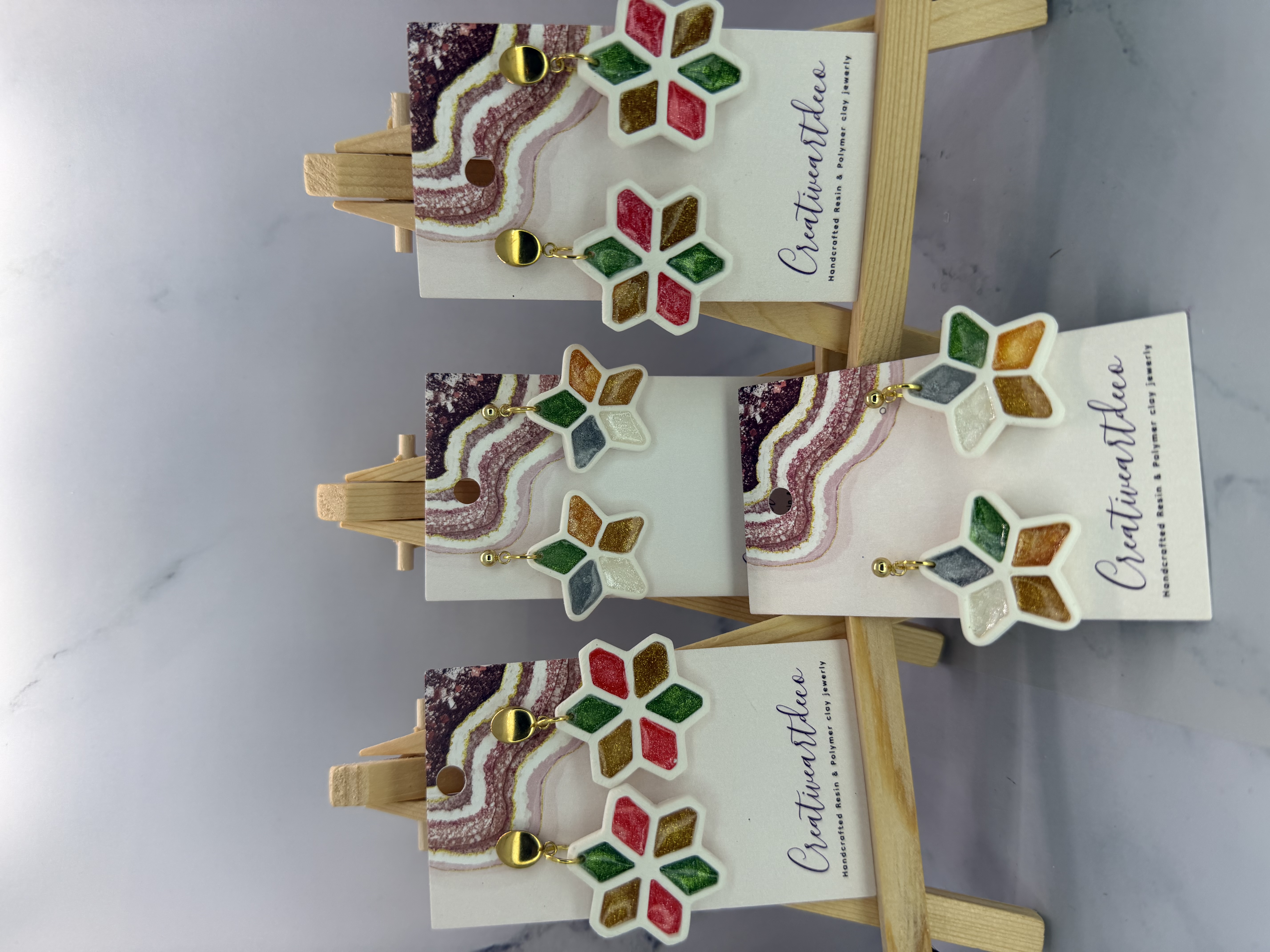 Color Block Resin Clay Stars