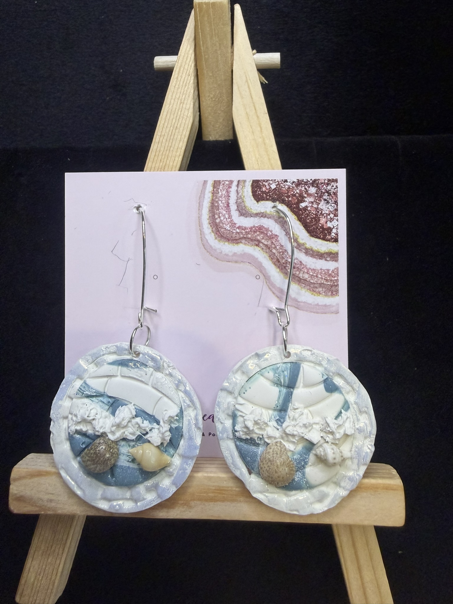 Beach Inspired Round Earrings