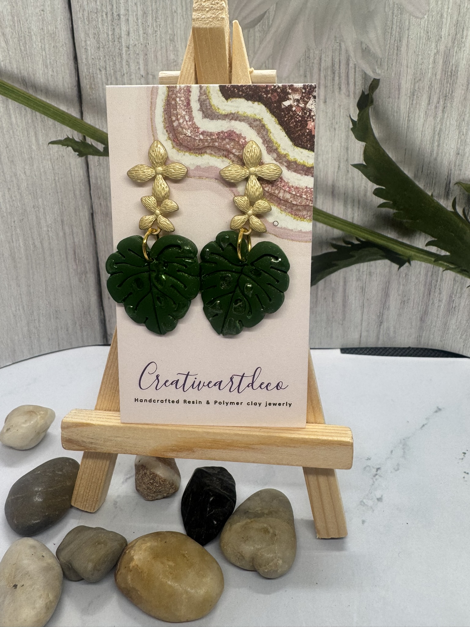 Floral Leaf Earrings