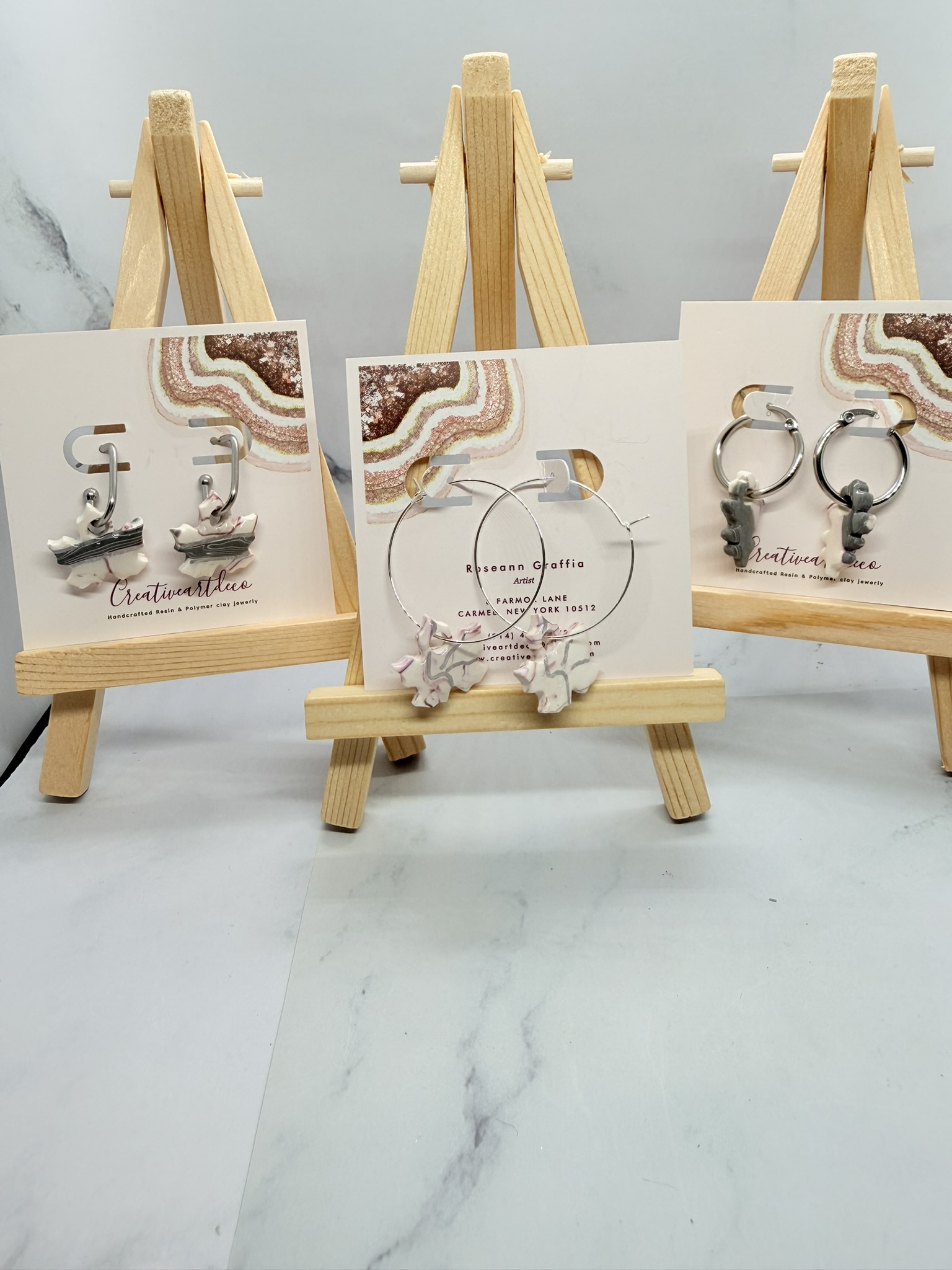 Christmas/Winter Leaf Design Earrings