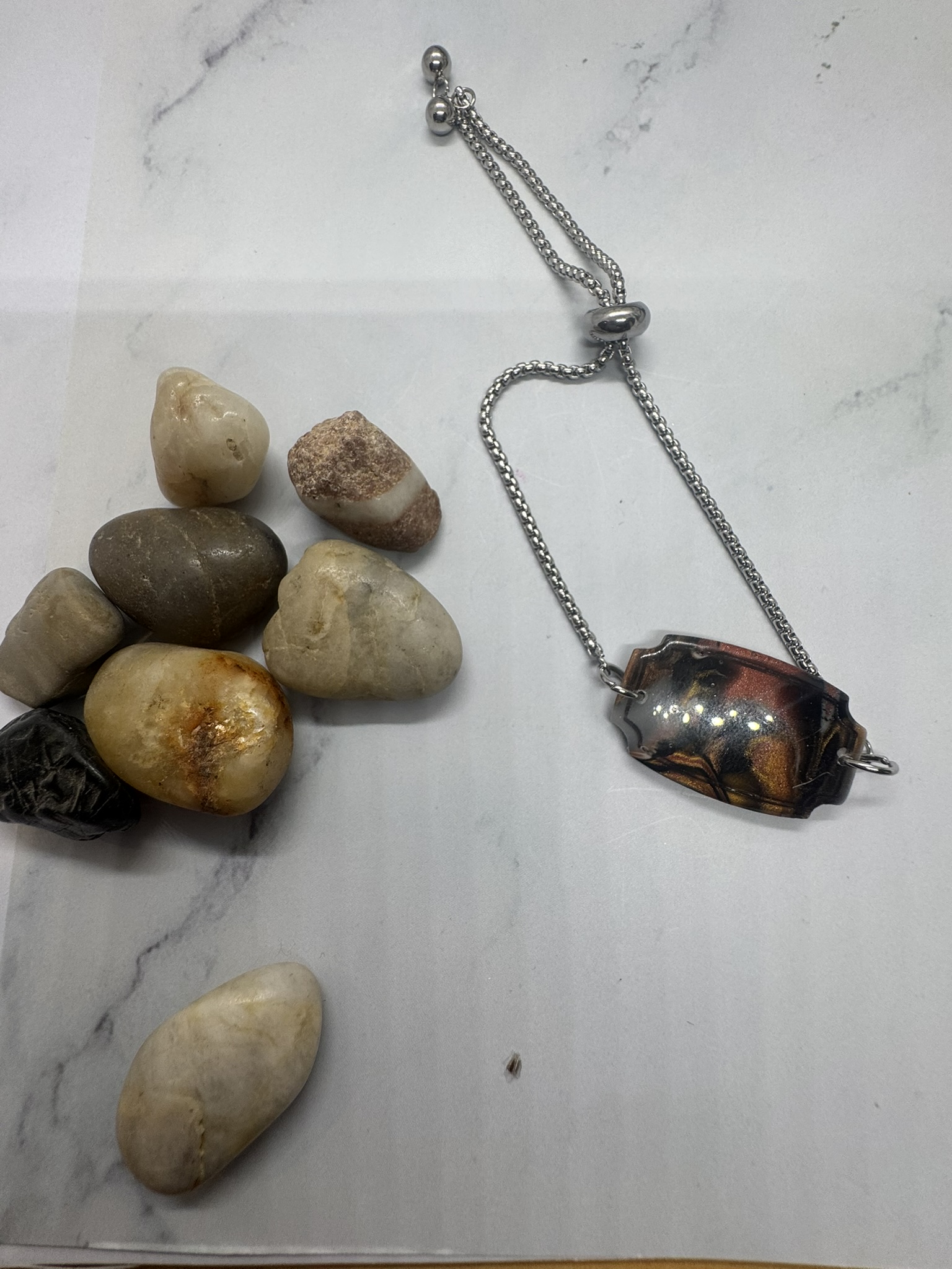 Polished Stone Adjustable Bracelet