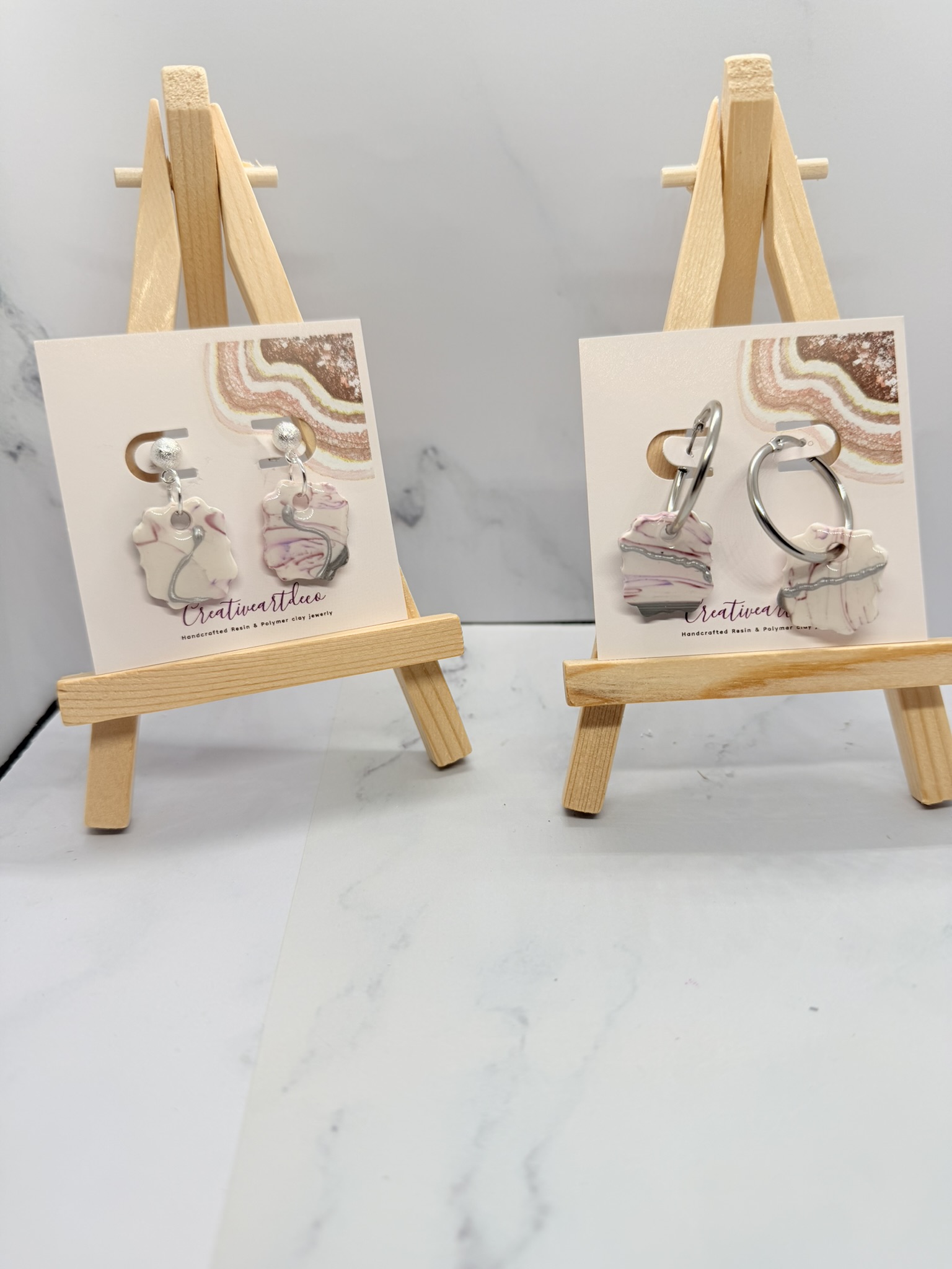 Christmas Stamp Charm Earrings