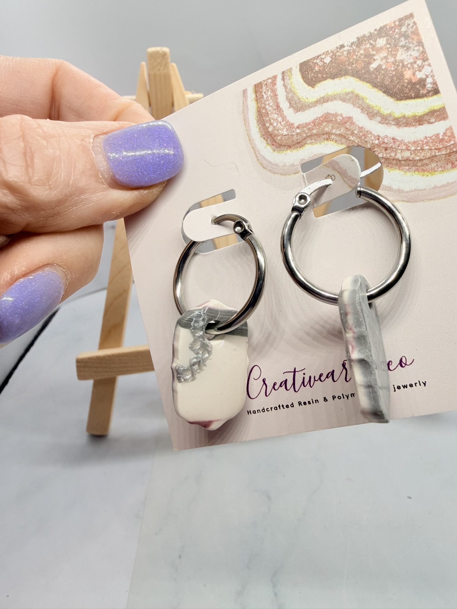 Christmas Swirl Charm Earrings