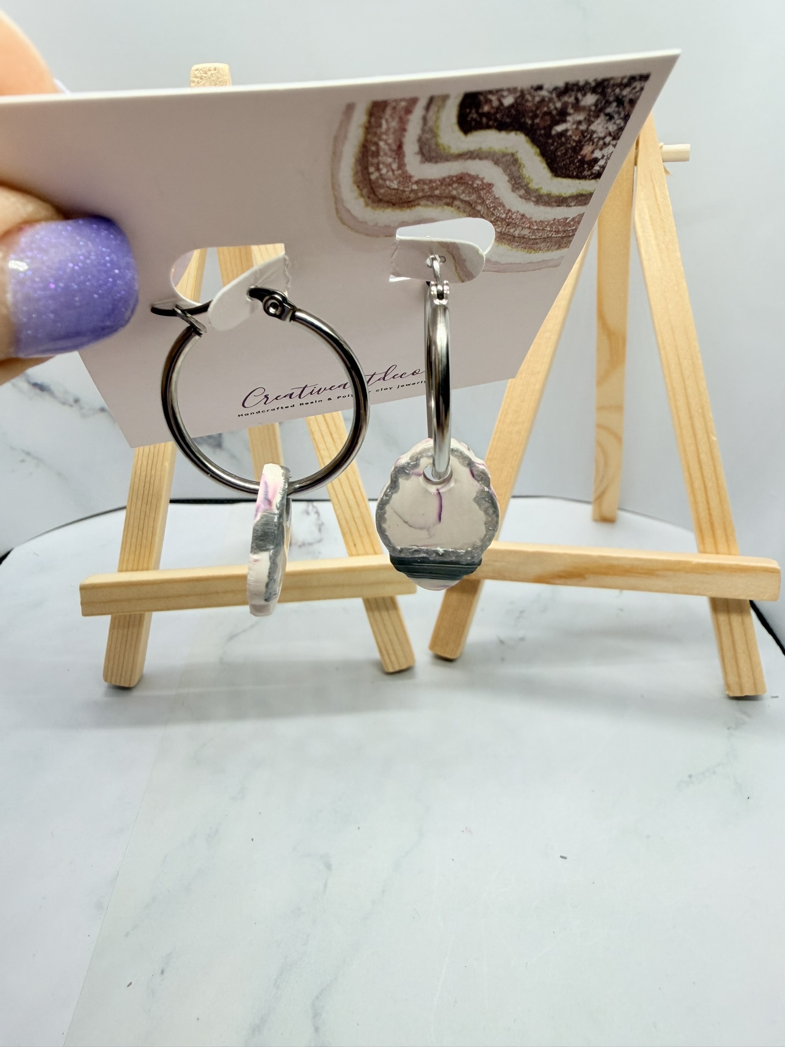 Christmas Swirl Charm Earrings