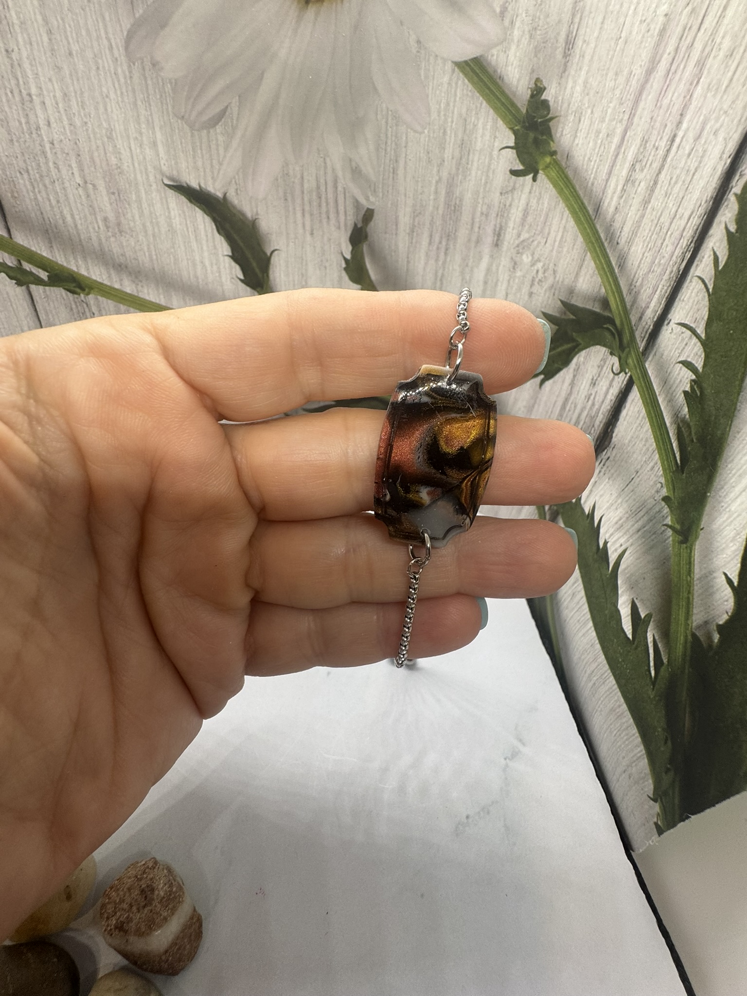 Polished Stone Adjustable Bracelet