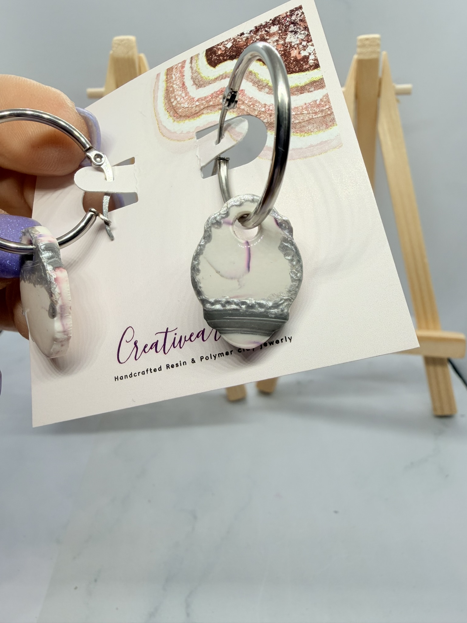 Christmas Swirl Charm Earrings