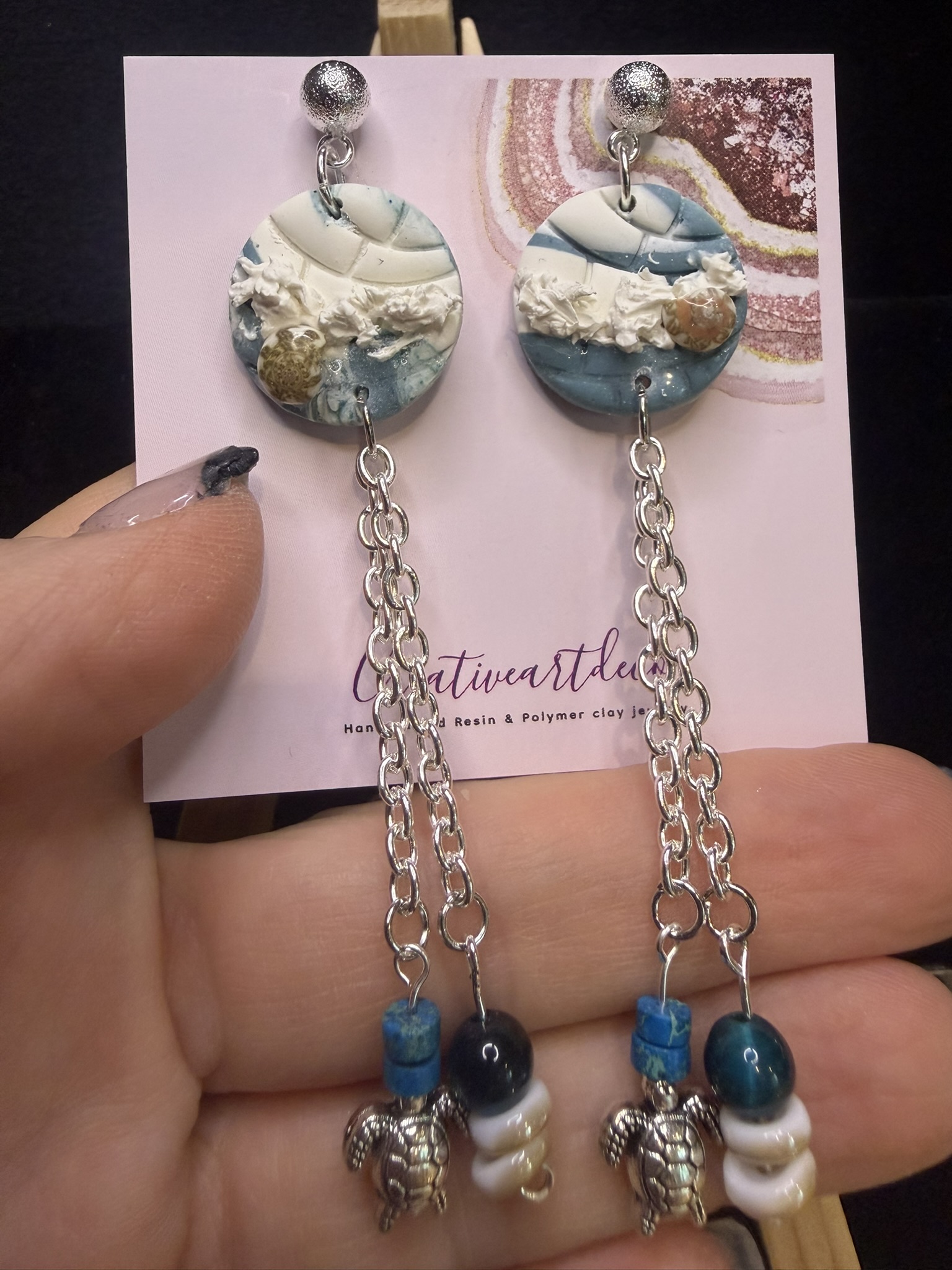 Ocean-Inspired Dangle Earrings
