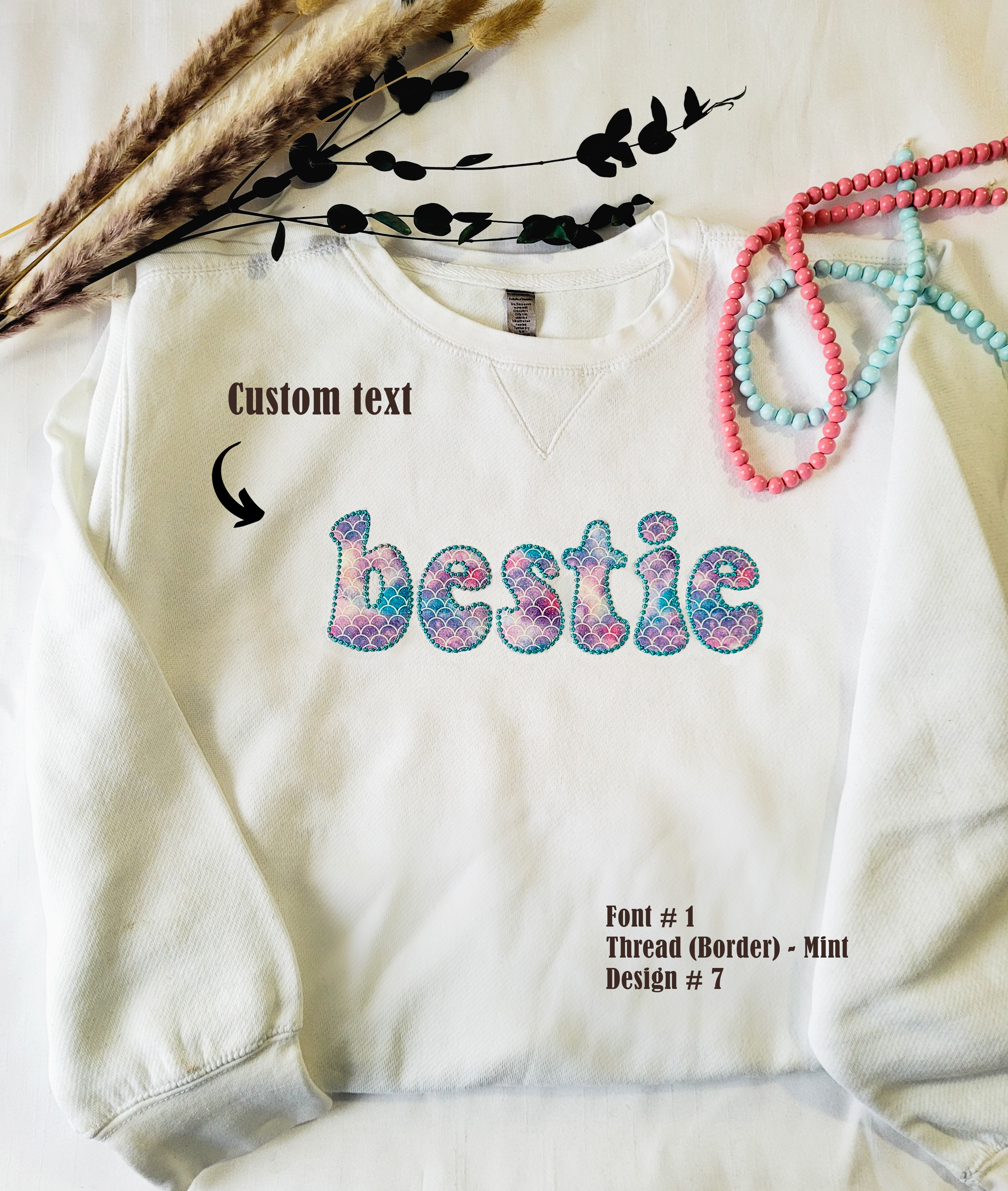 Custom Bestie Embroidered