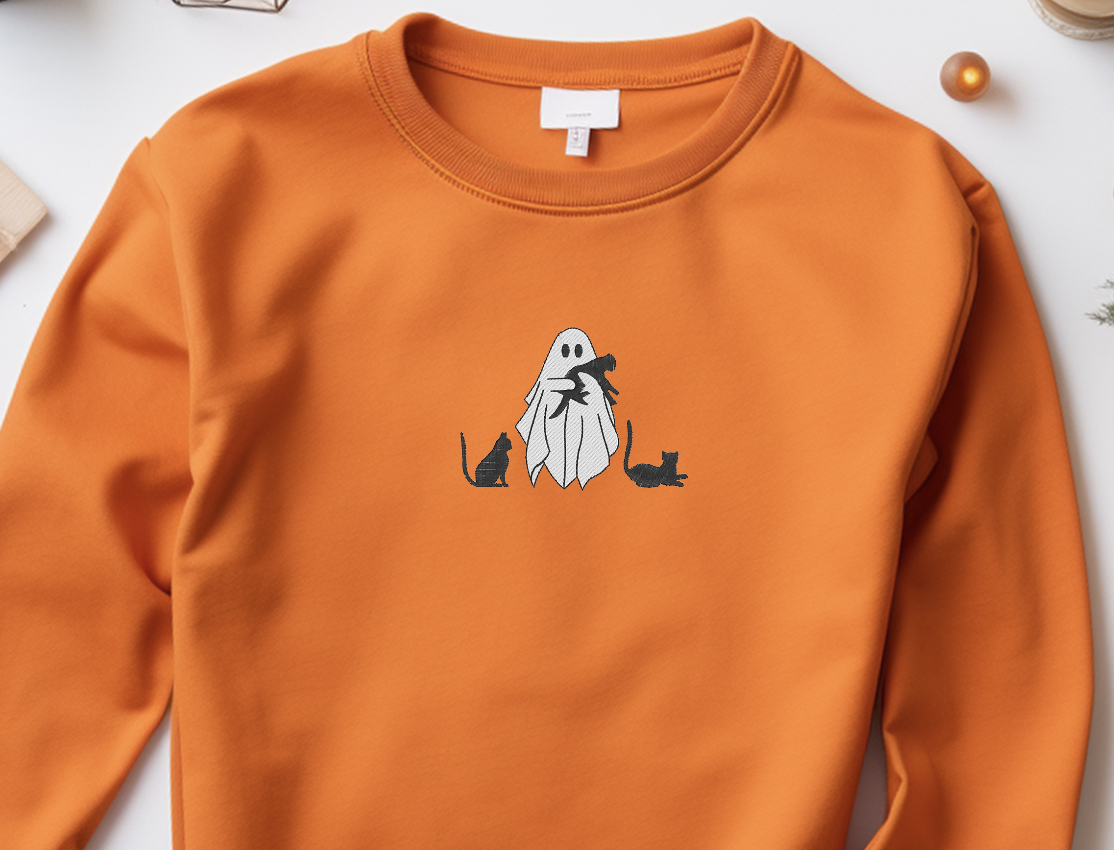 Cat Lover Ghost - Halloween embroidery