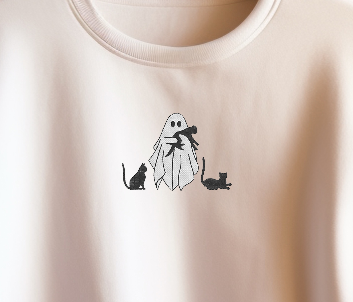 Cat Lover Ghost - Halloween embroidery