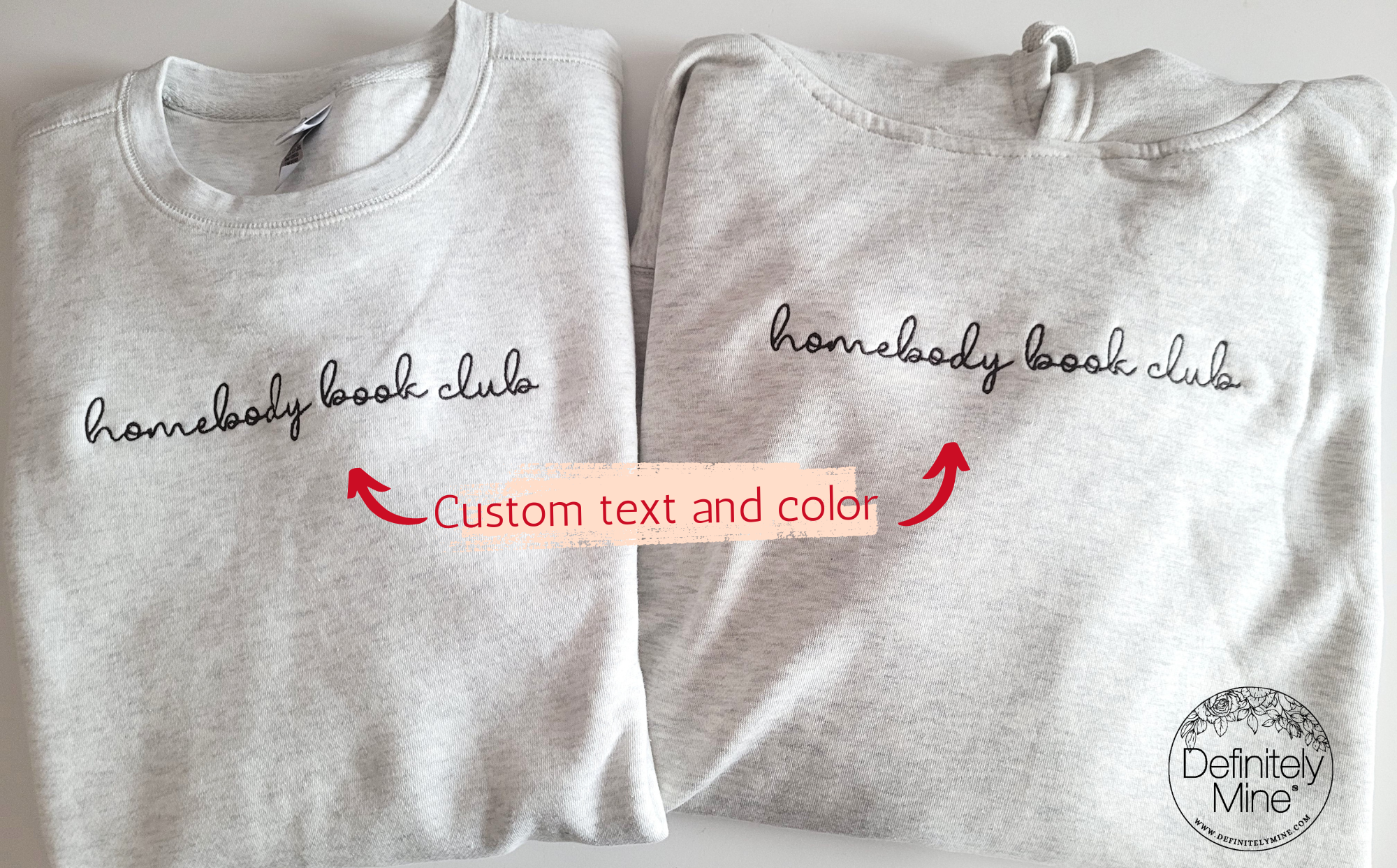Custom Text Embroidered Apparel