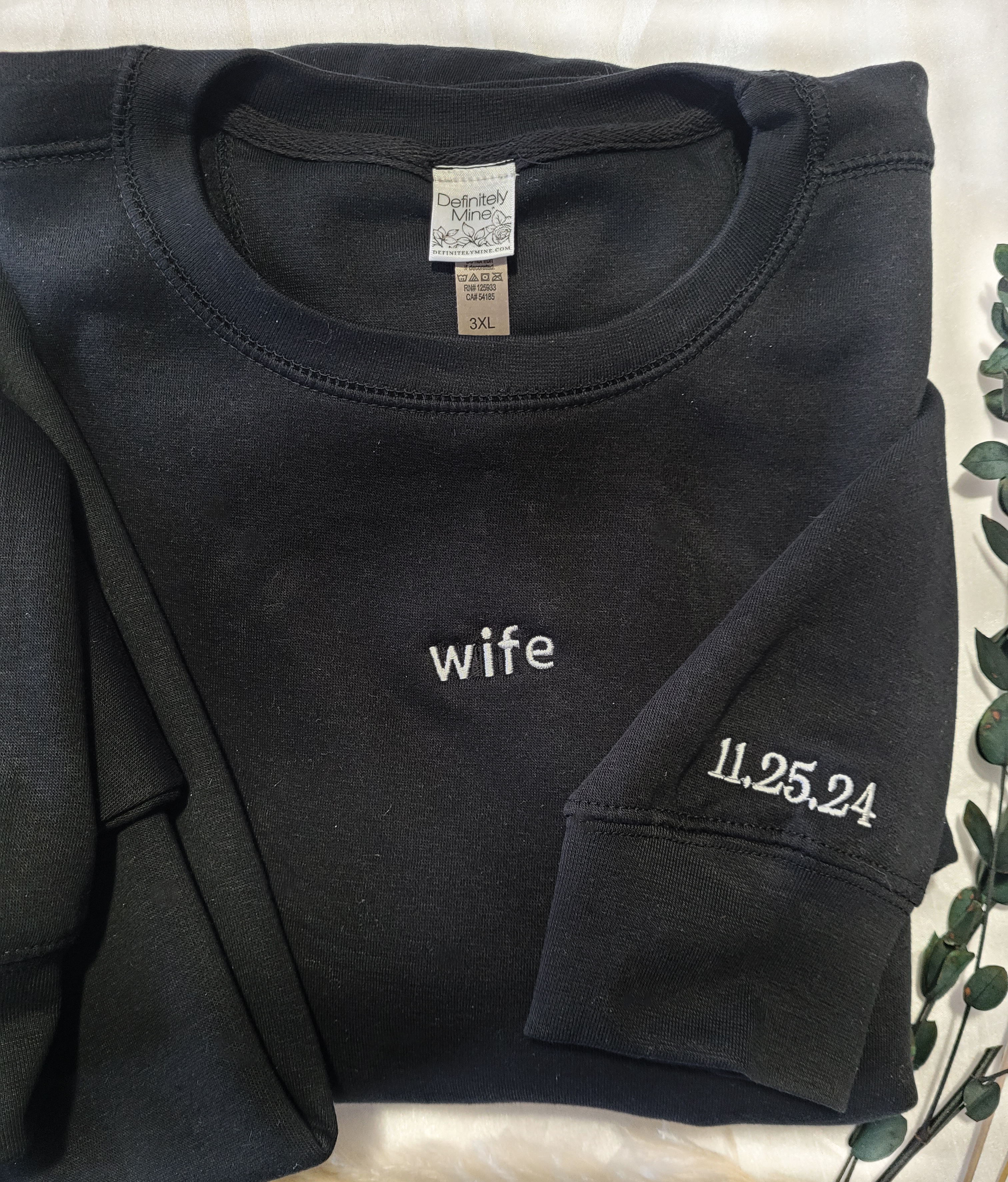 Husband wife Embroidered Apparel