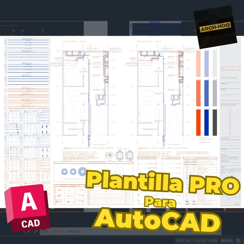 Descarga Plantilla HIDROSANITARIA para AutoCAD con bloques dinámicos