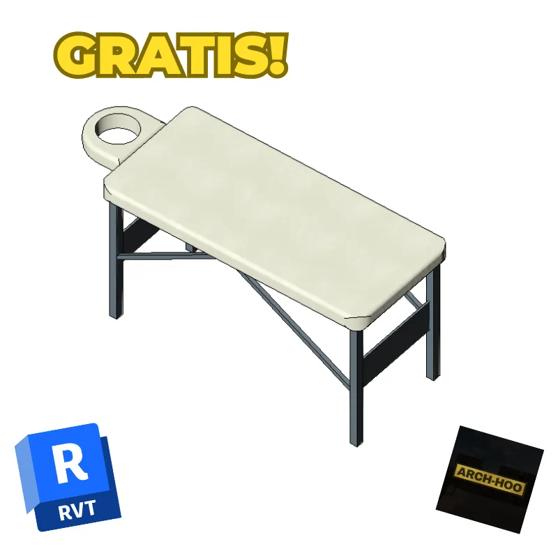 Mesa de Masaje 3D | Familia Revit Gratis