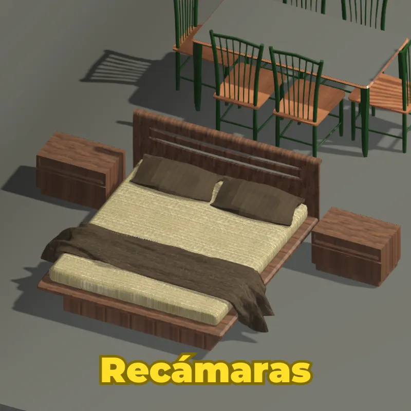 Mobiliario Interior 3D para Revit | Familias BIM de Salas, Comedores y Recámaras