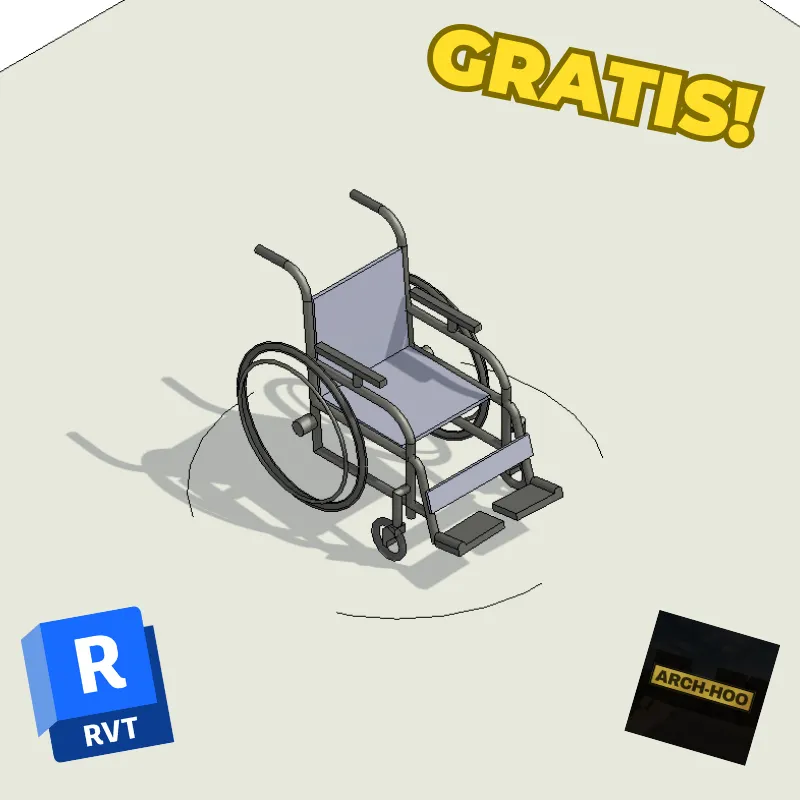 Silla de Ruedas (Wheelchair) | Familia Revit Gratis