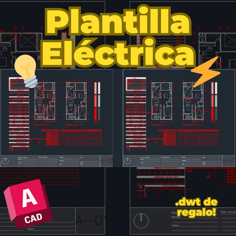 Plantilla Eléctrica para AutoCAD | Bloques Dinámicos para Instalación Eléctrica