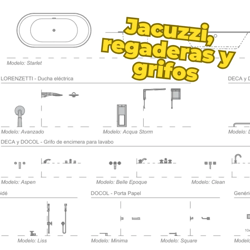Bloques Dinámicos Básicos de Baños para AutoCAD | Plantilla Profesional con Sanitarios, Accesorios y Equipamiento Dinámico