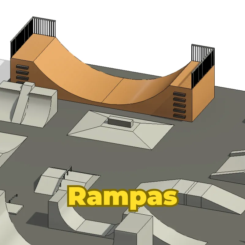 Colección 3D de Skatepark para Revit | Plantilla Profesional 