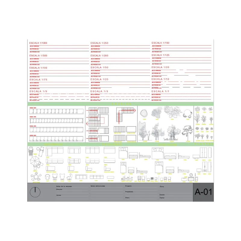 Plantilla Diámica 1 para AutoCAD | +300 Bloques Dinámicos de todo tipo