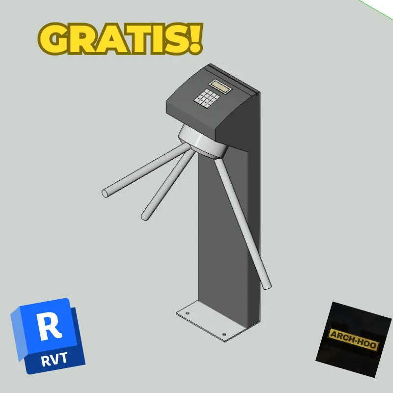 Familia Revit – Torniquete de Acceso (3 Brazos)