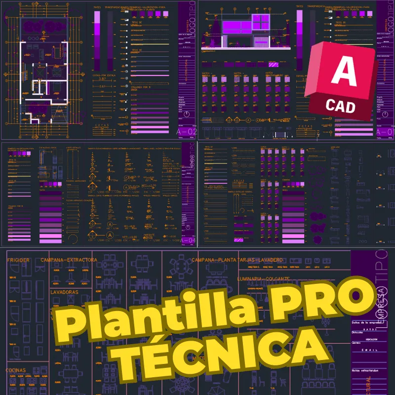 Plantilla Profesional de Bloques Dinámicos para AutoCAD | Colección Técnica Completa (+300 Bloques)