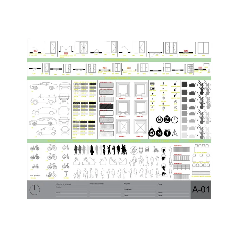 Plantilla Diámica 1 para AutoCAD | +300 Bloques Dinámicos de todo tipo